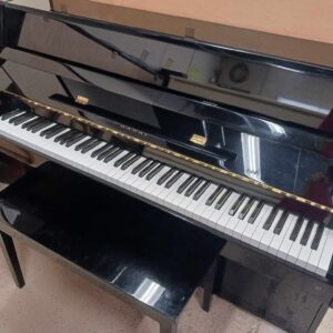 pre-owned Kawai K-15 upright piano with ebony polish finish