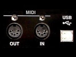 MIDI ports on a digital piano