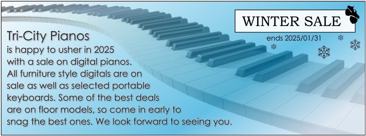 2025 Winter Sale on selected digital pianos on till the end of January