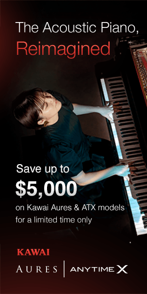 Rebate promotional for Kawai's line of Anytime pianos