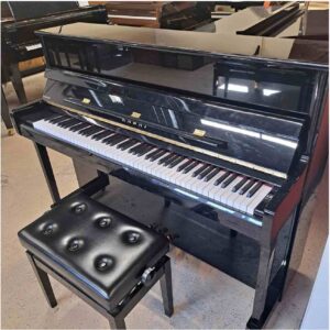 Kawai K-2 upright piano in a polished ebony finish